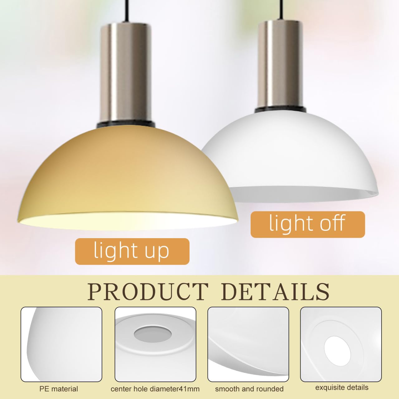 ULTECHNOVO Floor Lamp Shade, Plastic Bowl White Lamp Shades Replacement - Image 4