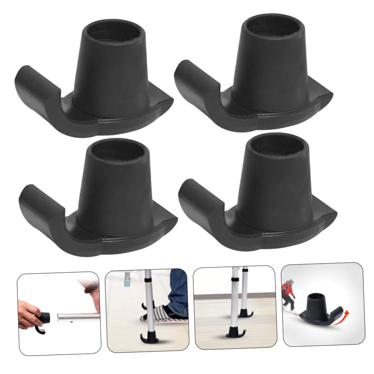 Healvian 18piezas Cojines Antideslizantes Para Patas De Andador Esquís Para Ayudas De Movilidad Accesorios De Ayuda Para Caminantes y Bastones