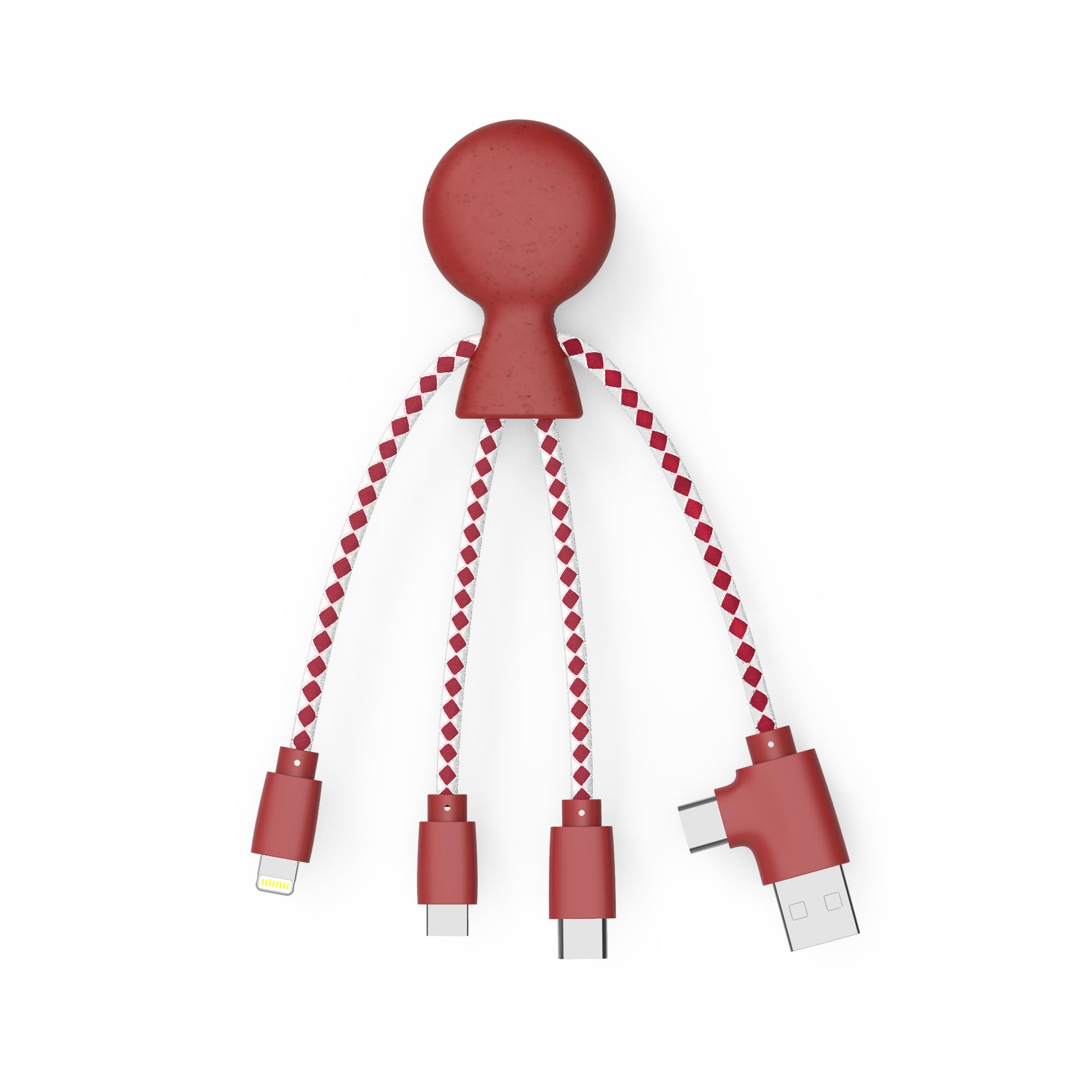 AVIWIS Câble Multi USB, 4 En 1 Multi Chargeur USB Câble En Nylon Tressé