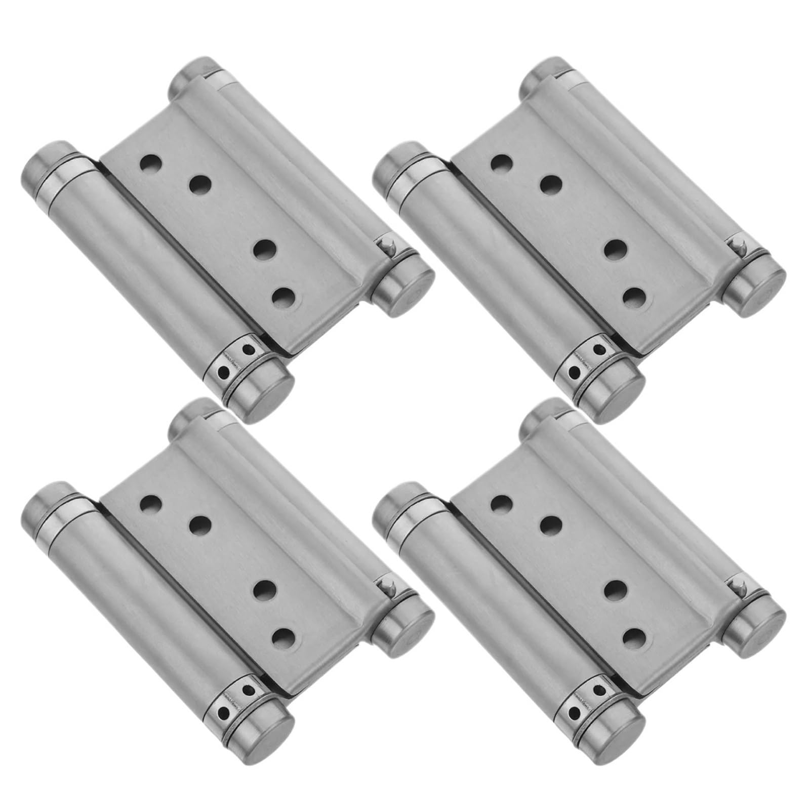 Gate Hinges Stainless Steel 4Pcs Stainless Steel Automatic Self Closing Hinges Heavy Duty Double Spring Door Garage Exterior Cafe for Wooden Door Gate