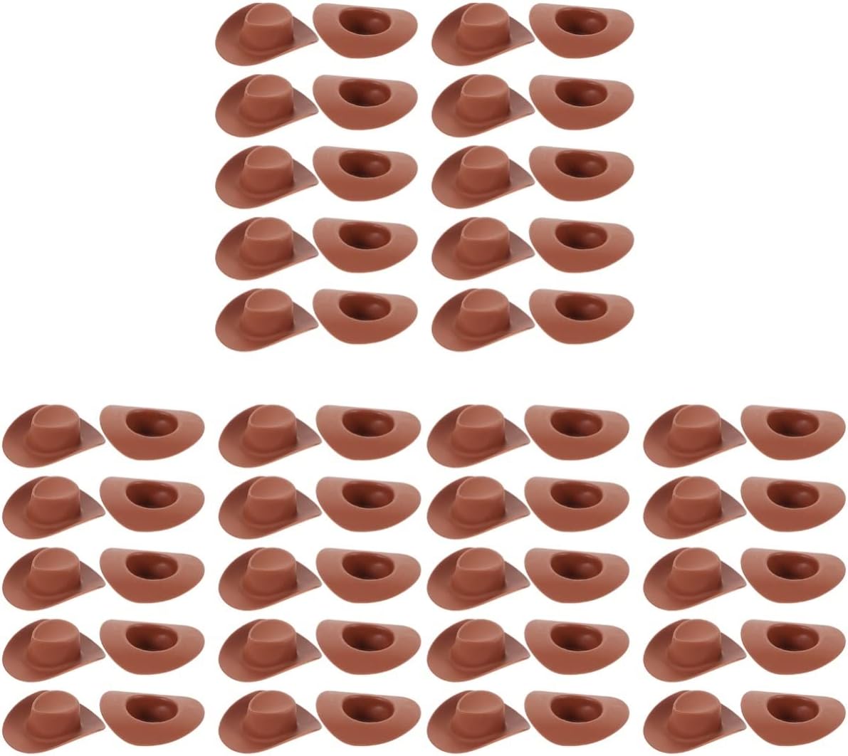 120Pcs Mini Hats Plastic Hats Mini Western for