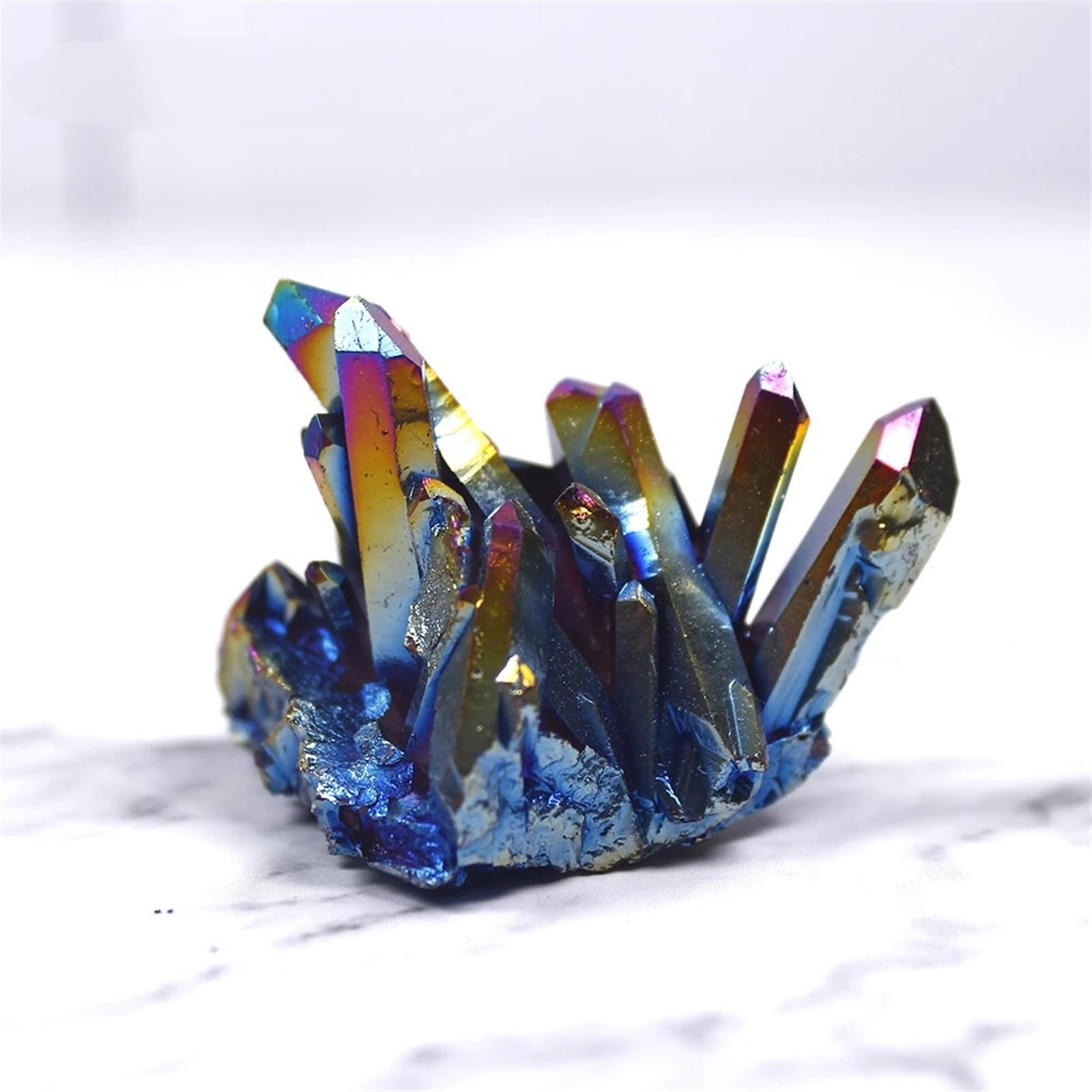 HSMXNEONJB Colorful Electroplating Clusters Decorated with Colorful Aura Crystal Clusters Ornaments (Size : 15-35g)