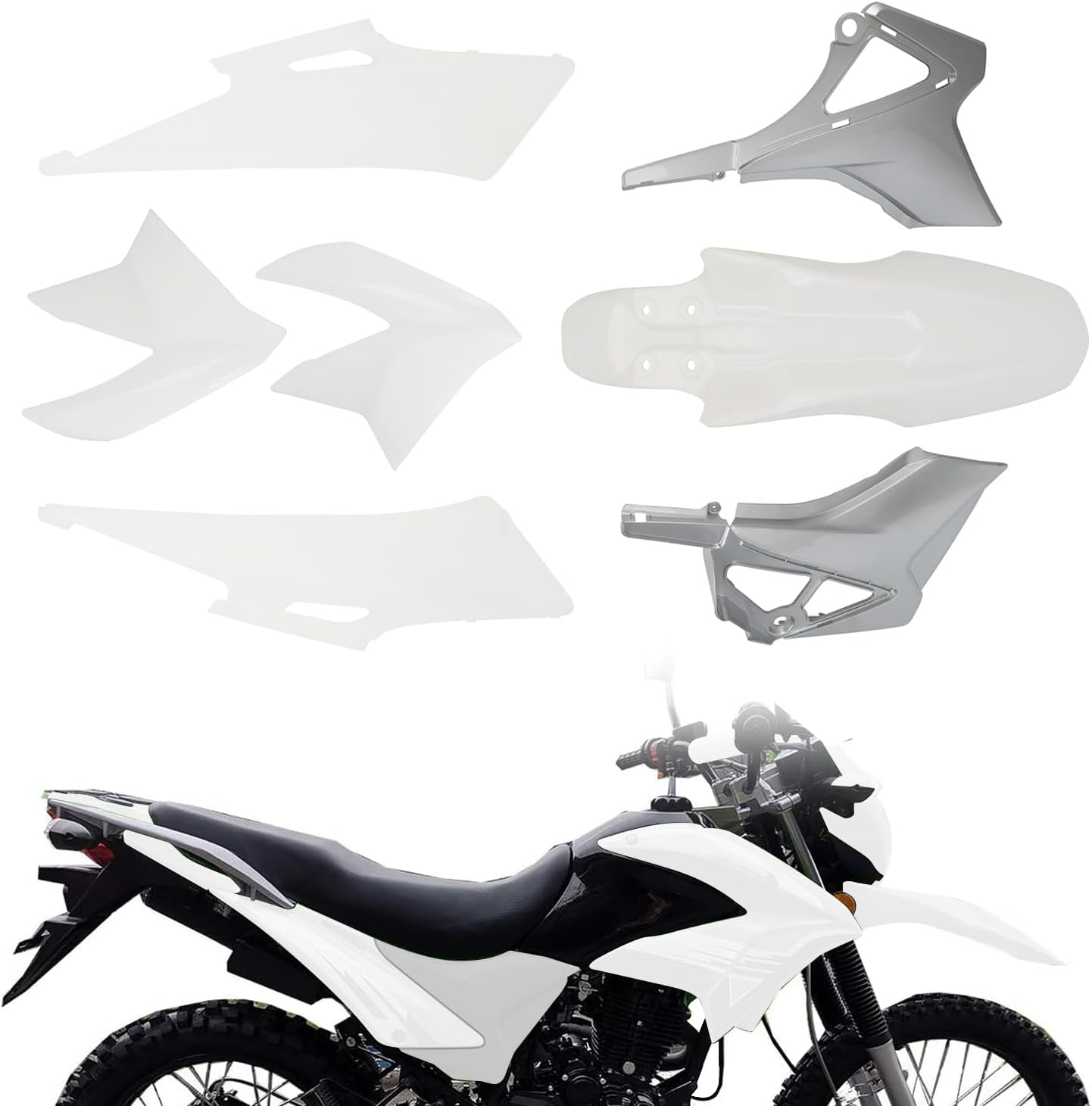 JFG RACING DRZ400 Plastic Fender Fairing Kit Set,Plastic Body Work Fender Kit