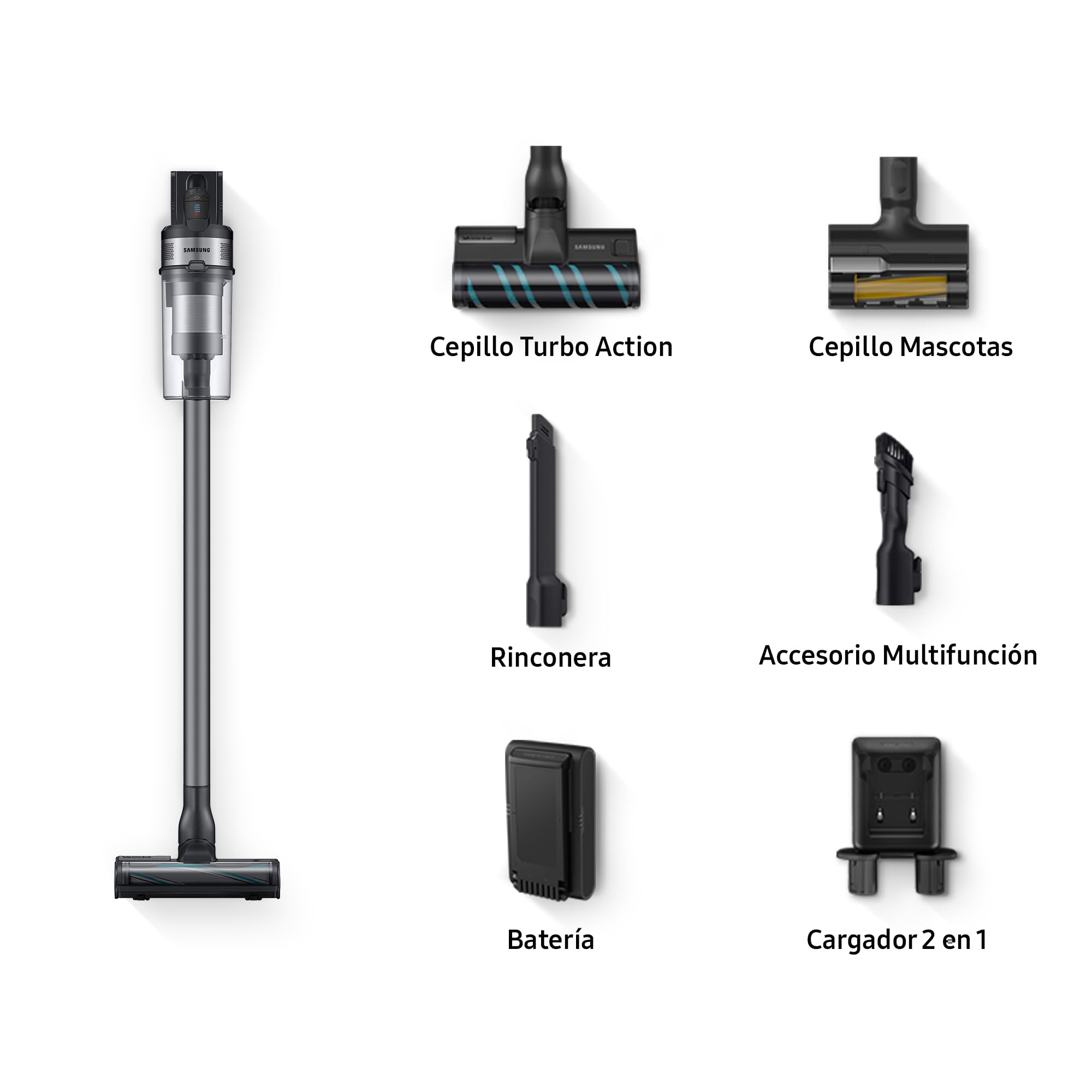 Samsung Cable Jet 75E VS20B75AGR5/WA Aspirateur pour Animaux de Compagnie avec Brosse 200 W