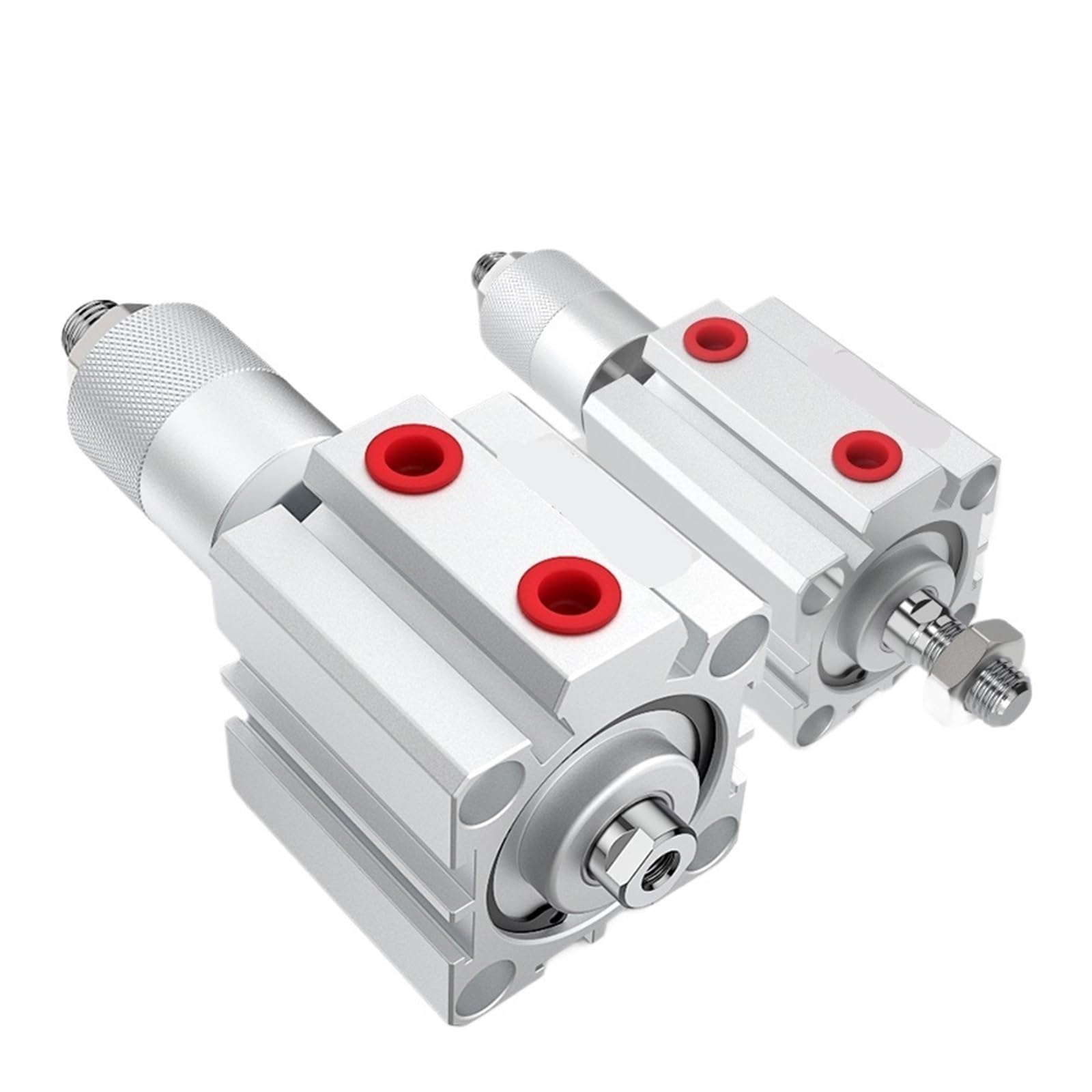 DEBLAN Pneumatikzylinder, SDAJ32X50-50-S Dünner Zylinder mit einstellbarem Hub, Innengewinde mit Magnet, Hub 50 mm, Einstellbarer Hub 50 mm, Schubkraft 23 kg