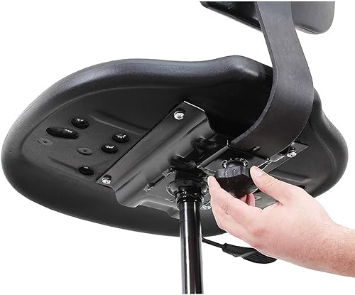 Miniatura 3 de BenchPro Silla de espuma de poliuretano cromado y firme de lujo con reposapiés ajustable de 18 pulgadas, deslizadores y base de nailon pesado,