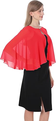 Miniatura 4 de Chales y envolturas para vestidos de gasa capelet nupcial capas suaves para mujer, accesorios para cubrir