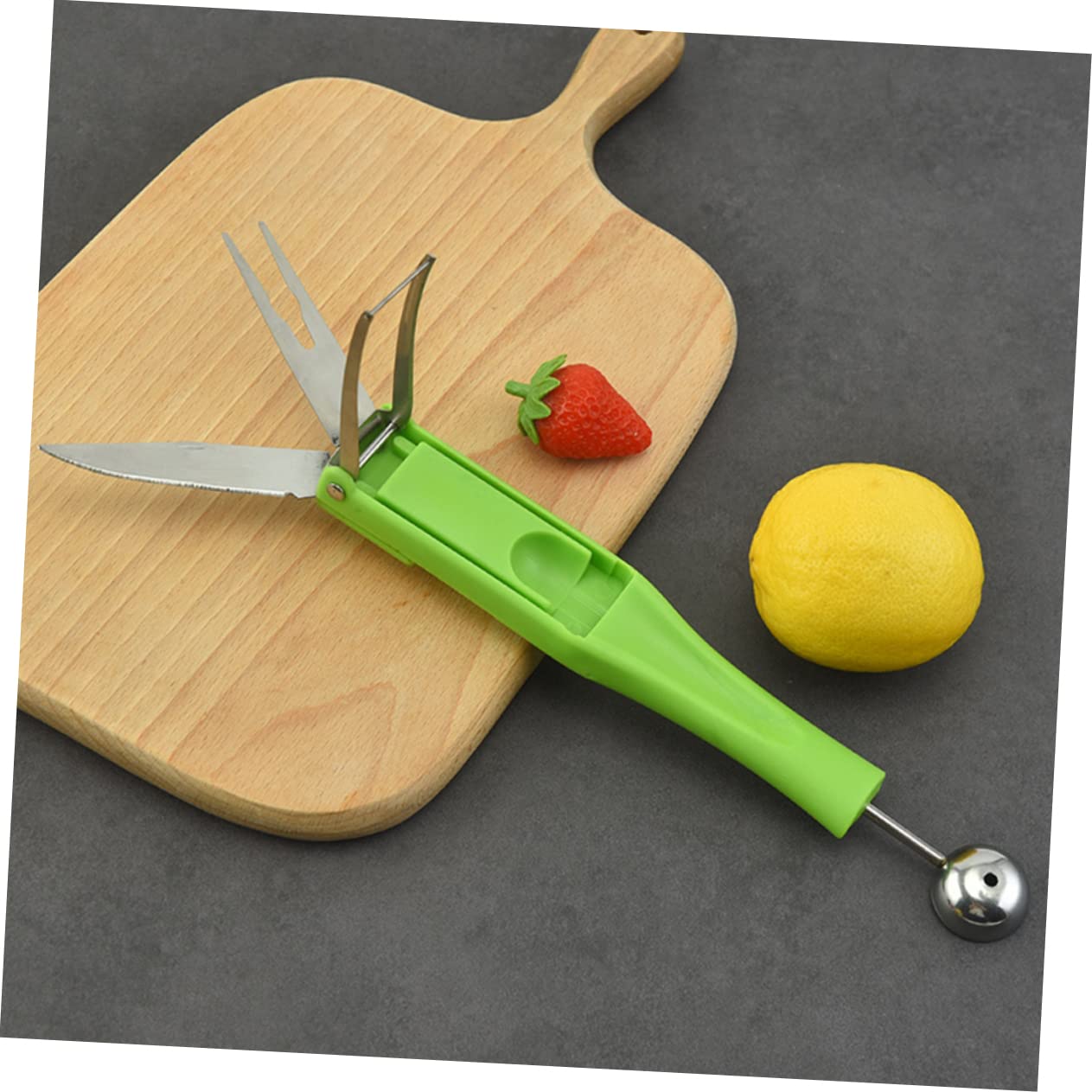 OUNONA 3piezas Cuchara De Melón Profesional De Acero Inoxidable Cortadora De Sandía y Helado Herramienta Multiusos Para Cocinas Para Fiestas y Reuniones