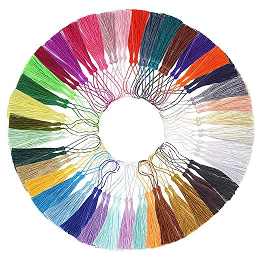ZOCONE Mini Nappa per Decorazioni, 150 Pezzi Nappine per Decorazioni Fatte Mano Nappe Colorate, DIY Nappe Usato per Creazione Gioielli/Progetti DIY/Segnalibri/Decorazioni per Casa, 40 Colori, 13cm