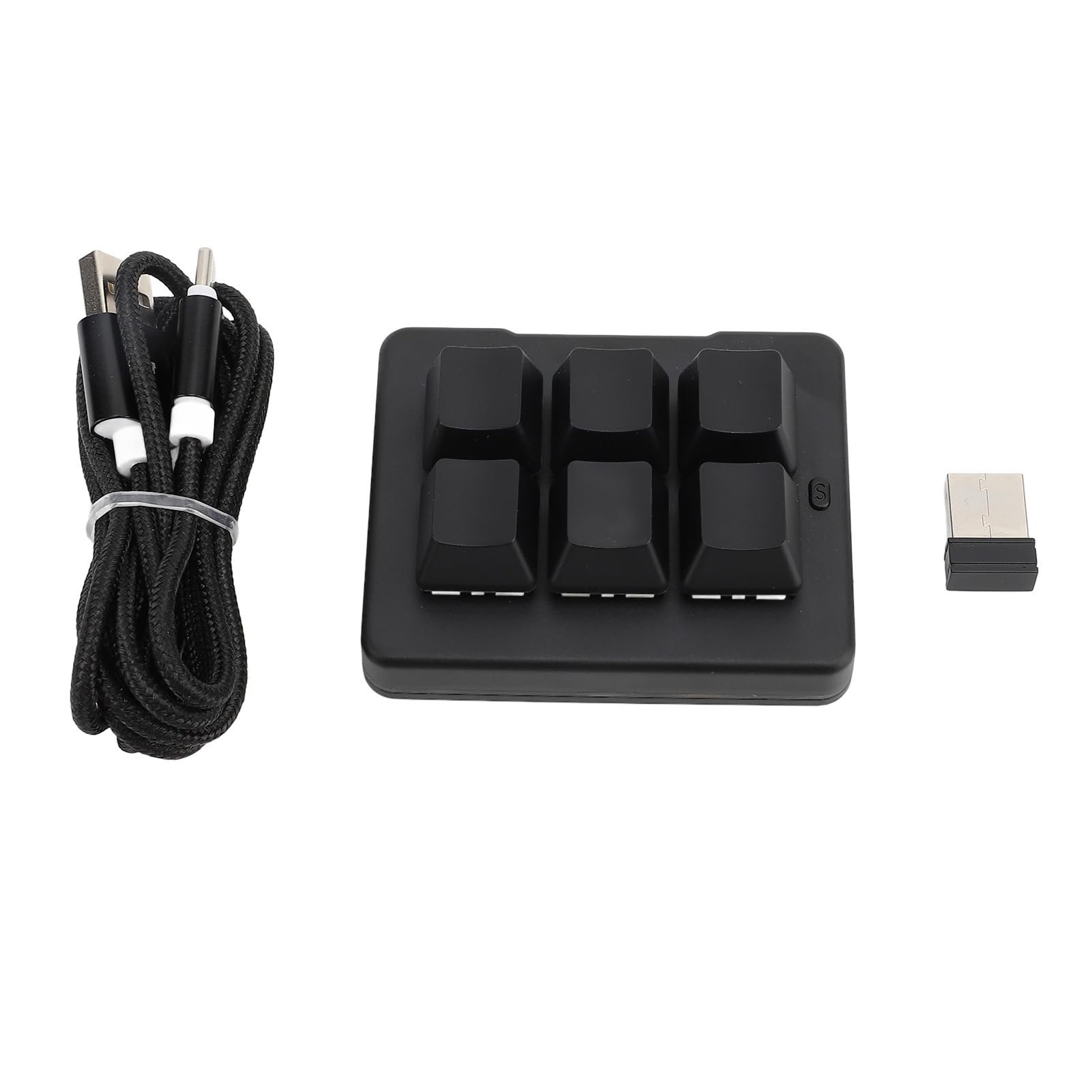 Bewinner Tastiera da Gioco a 6 Tasti USB Cablata, Tastiera da Gioco Meccanica Macro RGB, Tastiera Portatile Sottile con una Sola Mano per, per