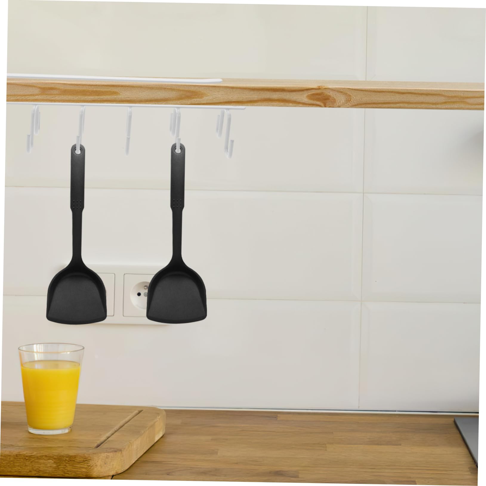 Cabilock 4 pezzi Portaoggetti Cucina Bianco Semplice Ganci da Parete per Tazze e Utensili Organizer Facile da Installare per Armadietti e Mensole Supporto per Cucina