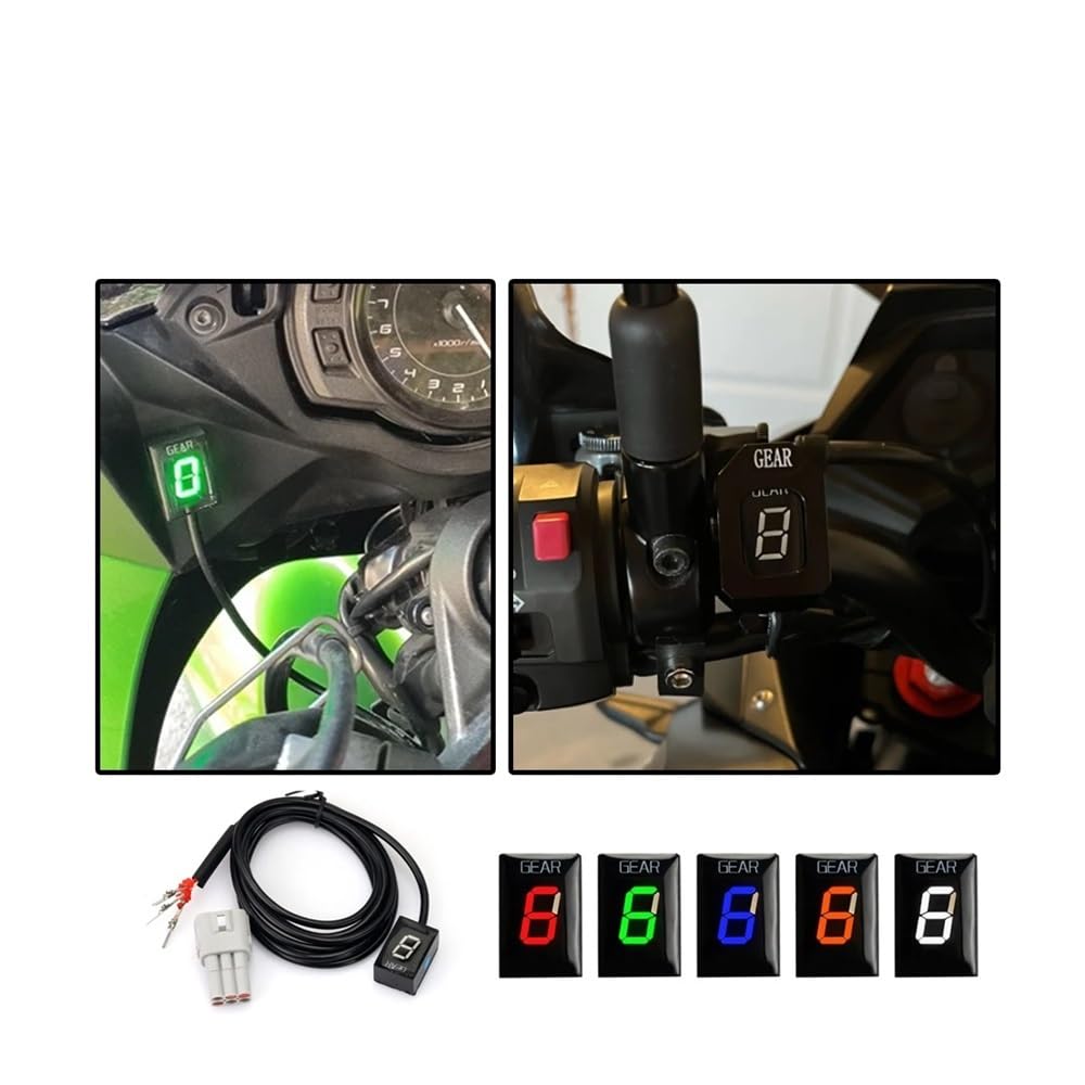 Indicatore Digitale di Marcia per Moto, indicatore di Marcia 1-6 per SV650 SV 650 2003-2010 2011 2012 2013 2014 Accessori per Moto Indicatore di velocità della Marcia (Rosso)