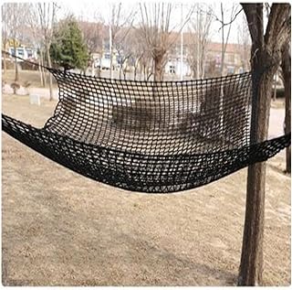 Climbing Cargo Net Double Layers Heavy Duty Kids Playground net Treehouse Climbing Netting Backyard Net Bridge for Tree House Tree Cargo Rope net (Color : Black, Size : 4.5X4.5m)