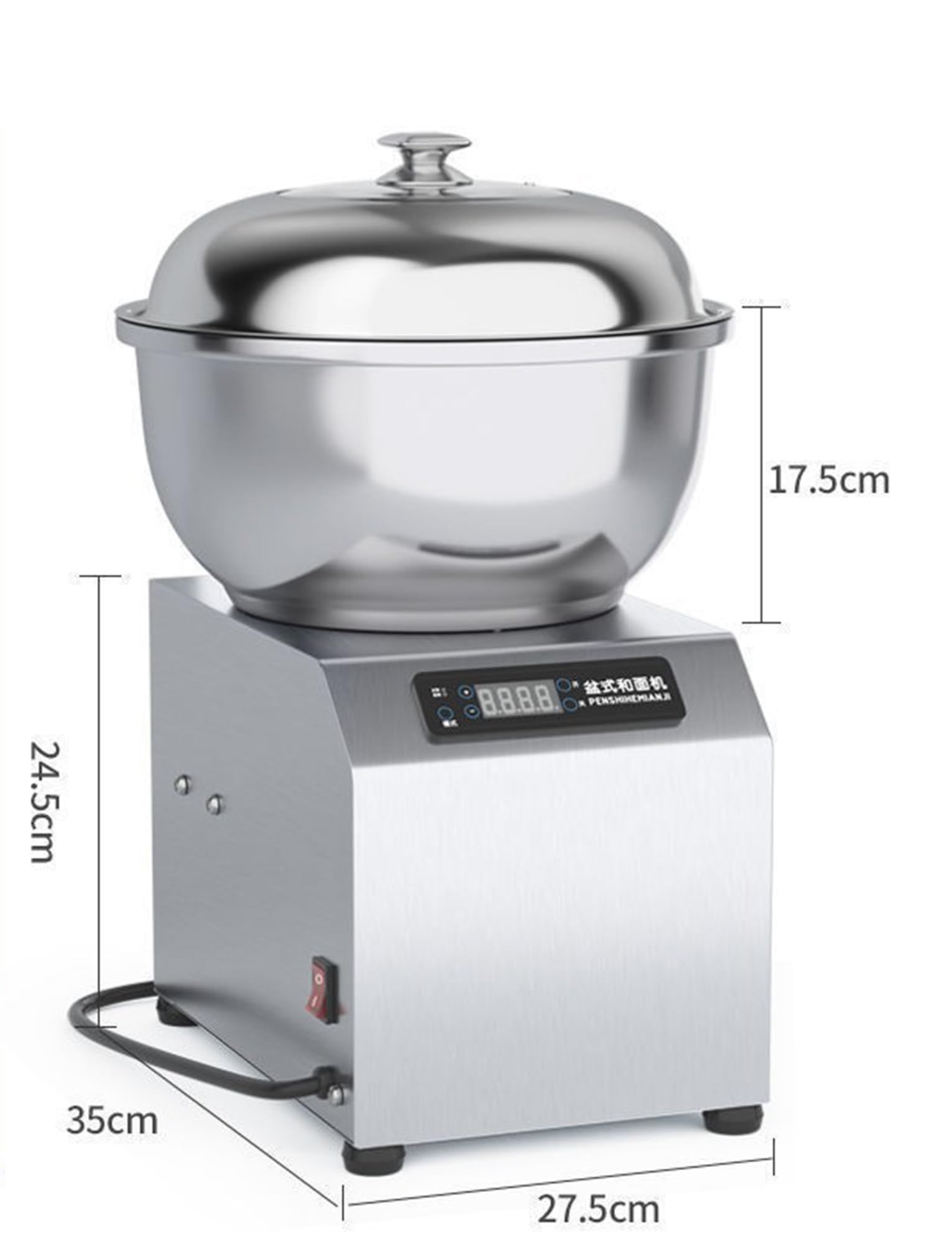 Impastatrice elettrica a spirale commerciale, impastatrice rotante doppia 2200W con timer per ristoranti, pizzerie e panetterie