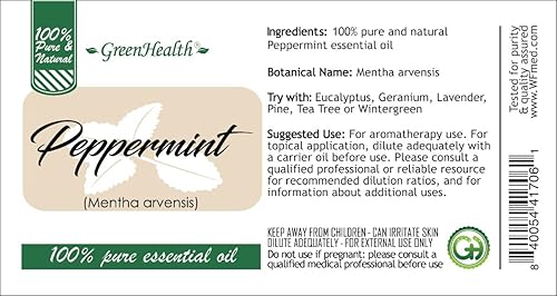 Miniatura 4 de Aceite Esencial de Menta Japonés (100% Pure & Uncut), de 8 oz botella de aluminio – Greenhealth