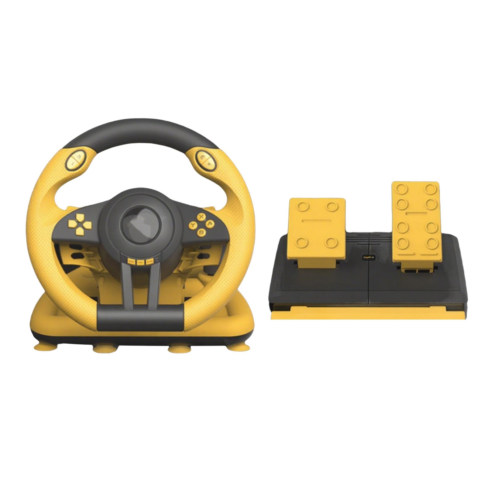 Xanorrg Simuladores Giratorios De 180 Grados Rueda Carreras Juegos Con Pedales Volante Autos USB Para Múltiples Plataformas Controlador Simuladores Carreras