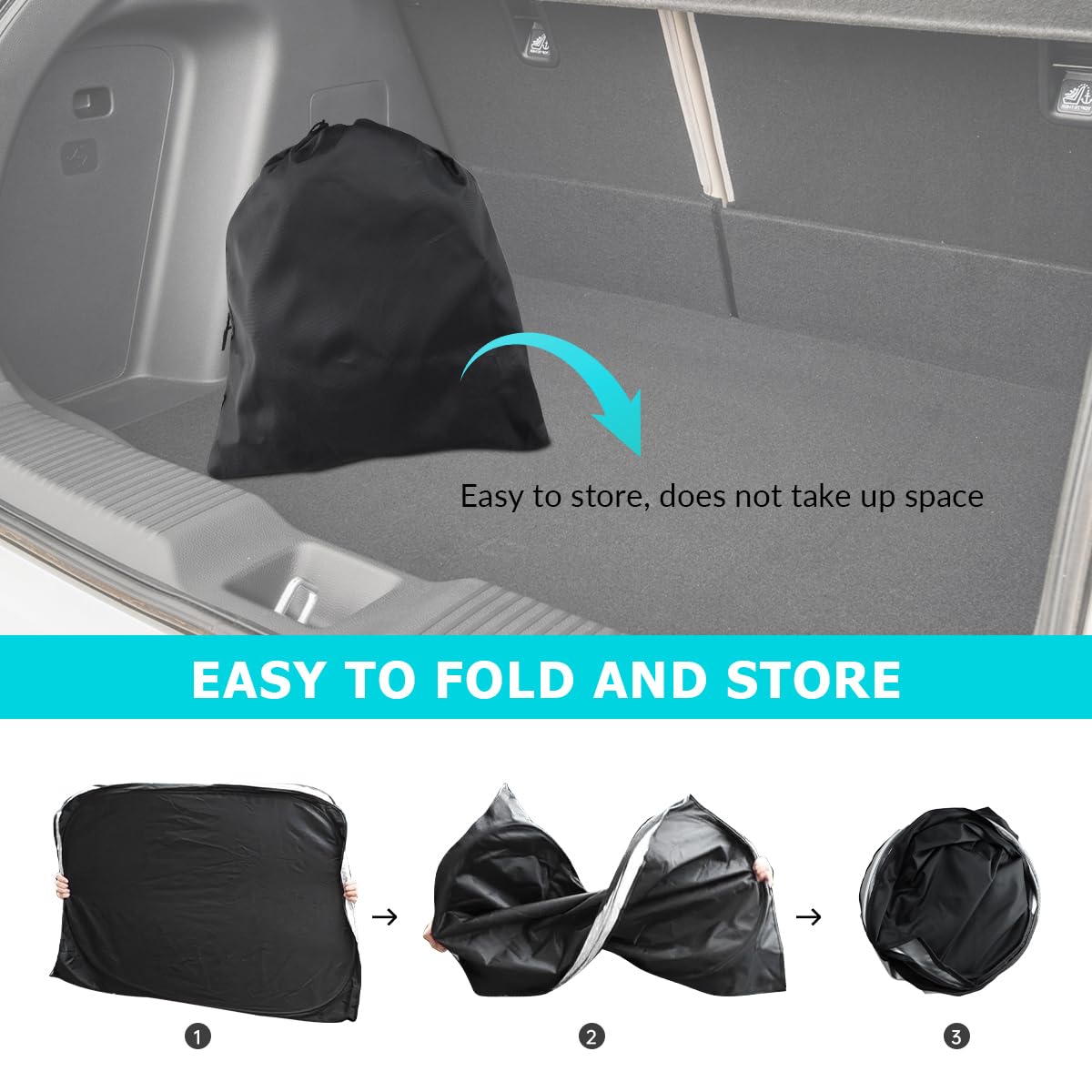 Protector Solar Coche Plegable Parasol Para Parabrisas Honda HRV/Vezel 2021-2025 - Plegable, 6 Capas, Protección UV Y Calor Visera UV Plegable