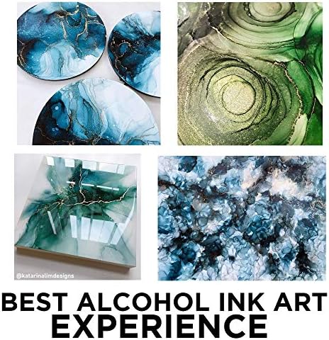 NARA Alcohol Ink Paper | White | 5 inches x 6 inches (5”x6”) | 275 microns/200 GSM | 25 Sheets | Medium+ Paper | Paper for Alcohol Ink Art Painting | 100% Stain-Free — view 4