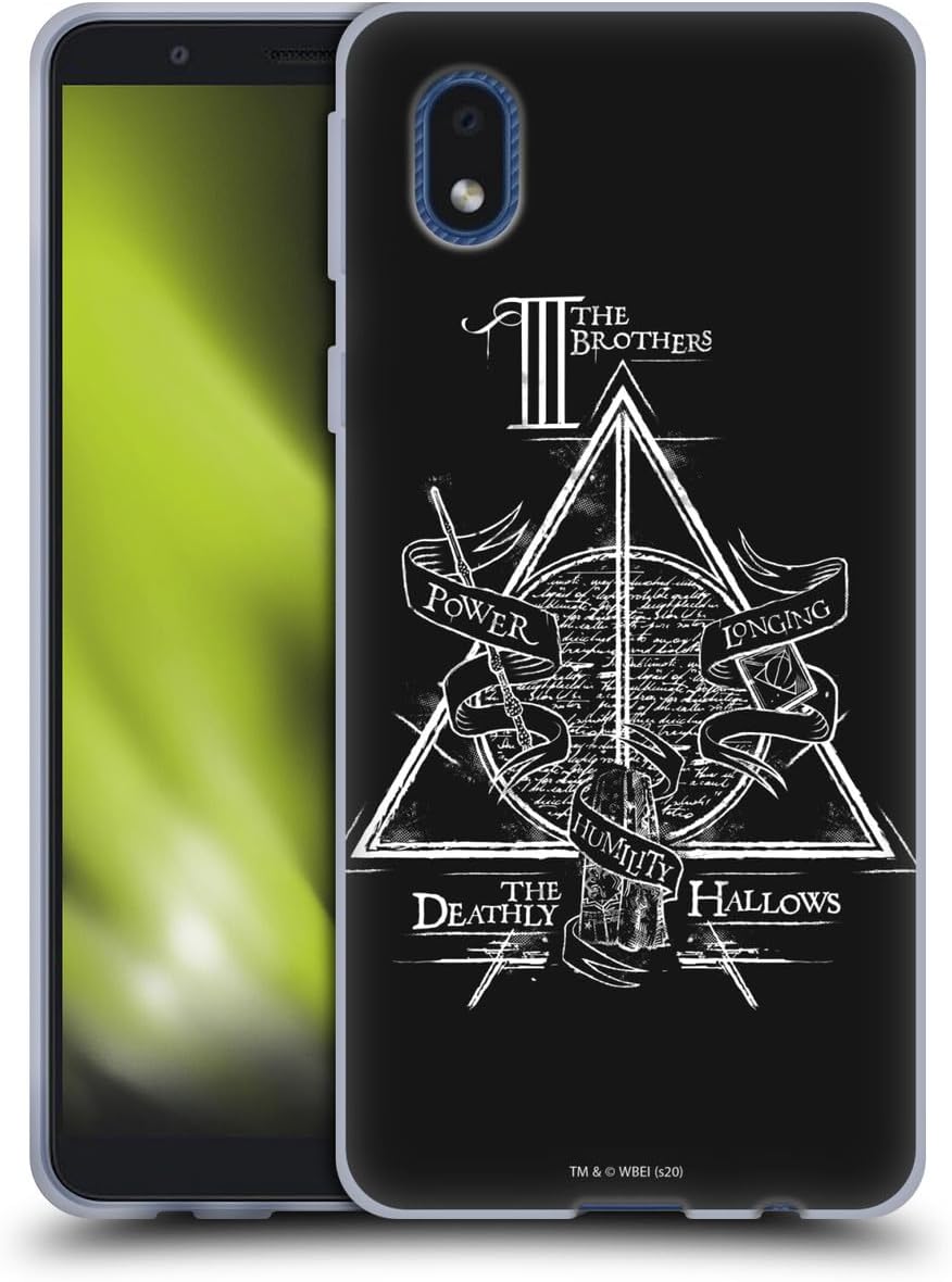 Head Case Designs Officially Licensed Harry Potter Triangle Symbol Deathly Hallows XIV Soft Gel Case Compatible with Samsung Galaxy A01 Core (2020)