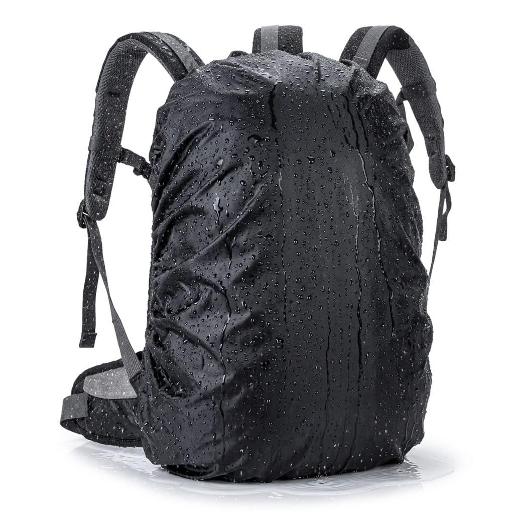Water Resistant Backpack Cover for School Office Travel Bags | Stretch Fit Rain Cover with Carry Pouch | Protective Dustproof Backpack Cover for Hiking Trekking Cycling-image-39