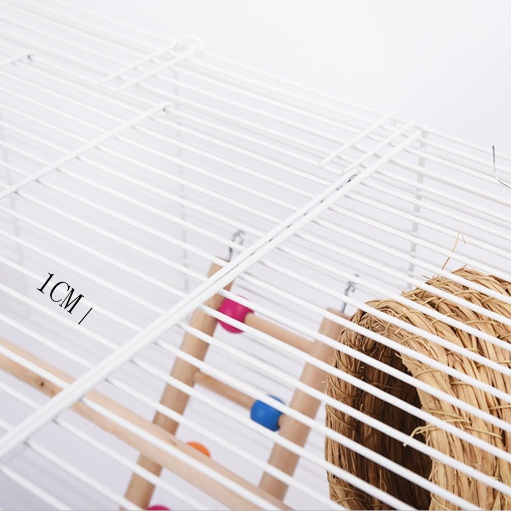 Vogelkäfig Papageien-Vogelkäfig, Landschaftskäfig, vertieftes Chassis, Kleiner Vogel, Vier Seiten, horizontaler Draht-Beobachtungskäfig Außenvoliere