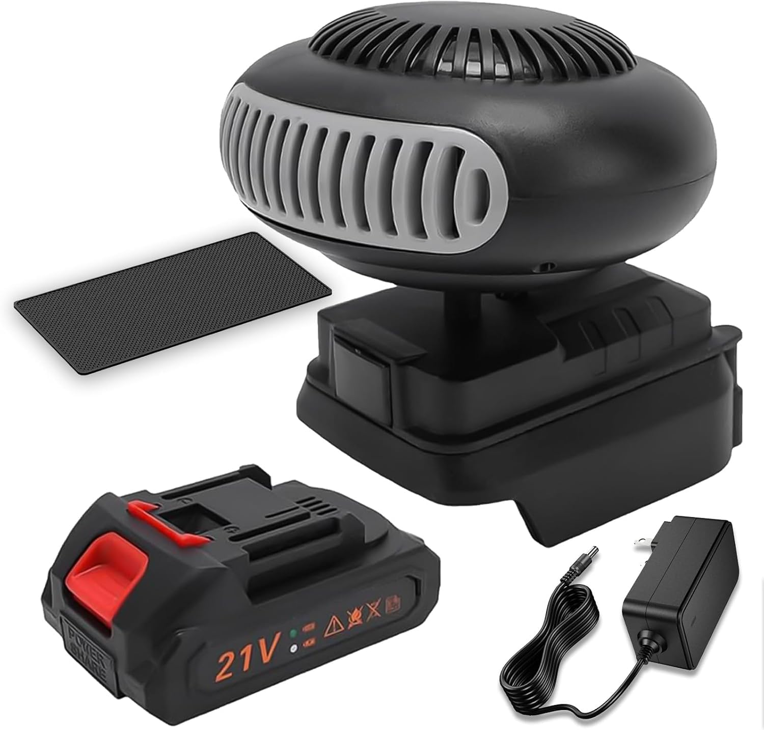 ポータブルバッテリー駆動コードレス車載ヒーター デスク車載用冷暖房器具【高速暖房/除霜機能】小型スペース用ABS製電気|SUV/デスク/小部屋対応(BLシリーズ互換・静音設計)防寒グッズ USB充電式ハンドウォーマー2WAY (ヒーター コードレス(バッテリー1個と充電器1個))