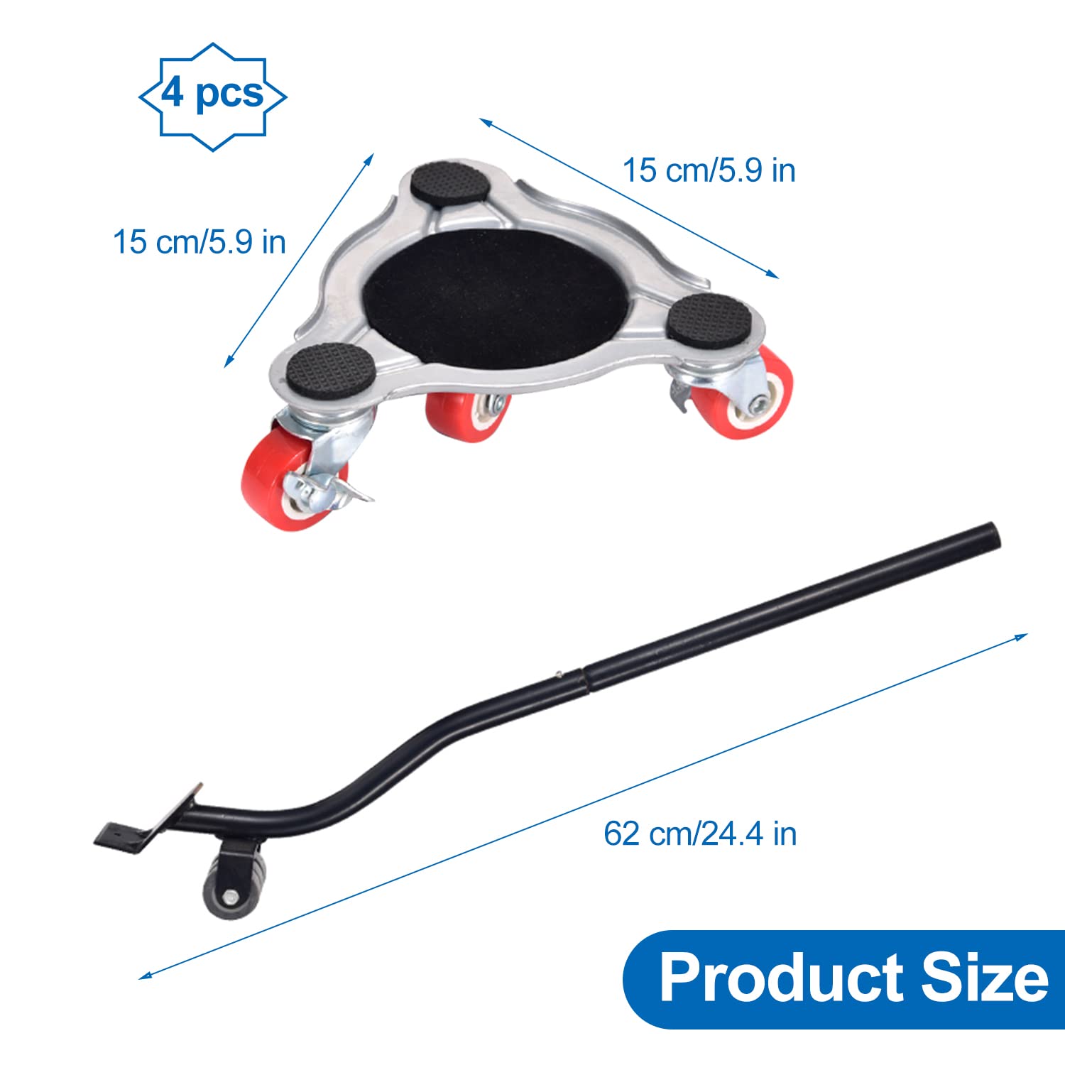 Déplacement Meuble Lourd Kit Lève-meubles 4 Roues Avec Freins - Capacité 408kg | Pour Réfrigérateur, Machine à Laver - Pied De Biche Inclus Roulette Charge Lourde Déplacement Meuble Lourd Kit Lève-meubles 4 Roues Avec Freins - Capacité 408kg | Pour Réfrigérateur, Machine à Laver - Pied De Biche Inclus Roulette Charge Lourde