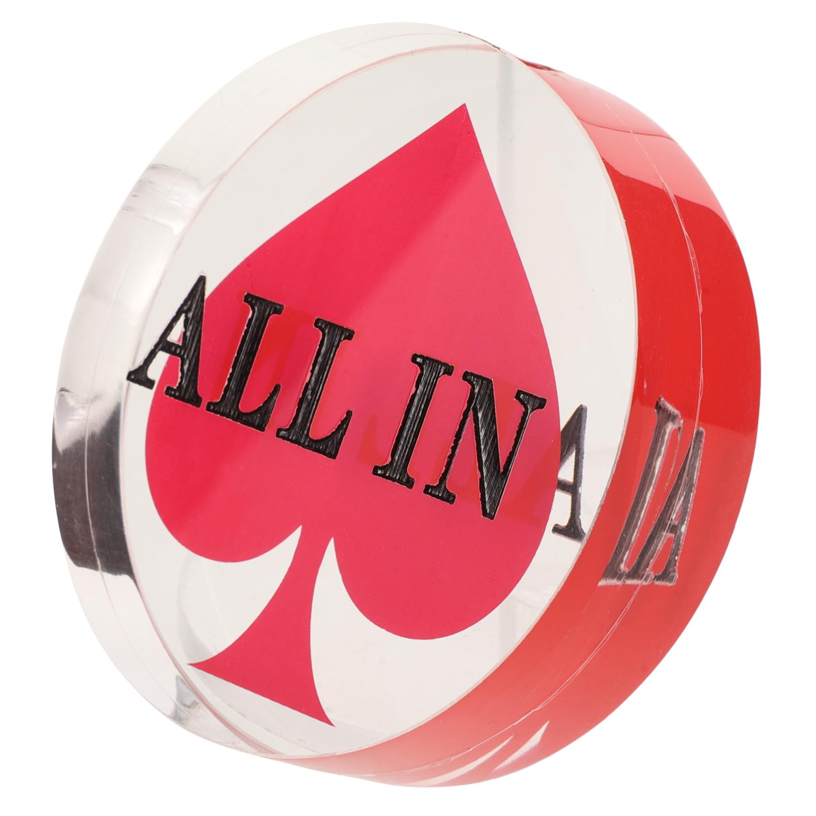 Abaodam Pulsante del Mazziere in Acrilico Doppio Lato per Carte da Gioco e Poker, Segnapunti per All-in e Black Jack