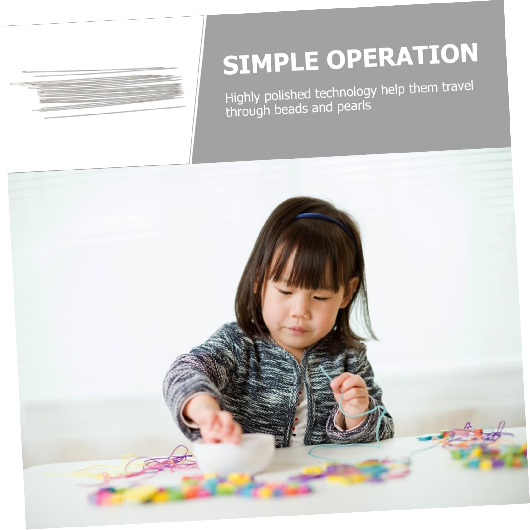 HOODANCOS 20Pcs Beading Needles Superfine Jewelry Making Tools for Threading Beads Durable and Sturdy for DIY Crafts and Accessories for Beadwork and Creative Projects