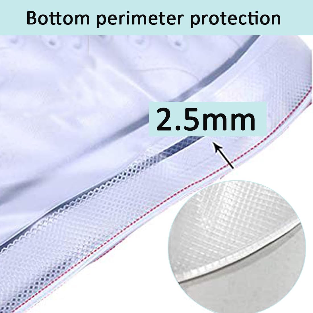 Lehood Waterproof Shoes Cover, Snow Rain Boot Shoe Covers, Reusable Women Men PVC Rubber Sole Overshoes Galoshes Protectors for Cycling Camping Travel XXL