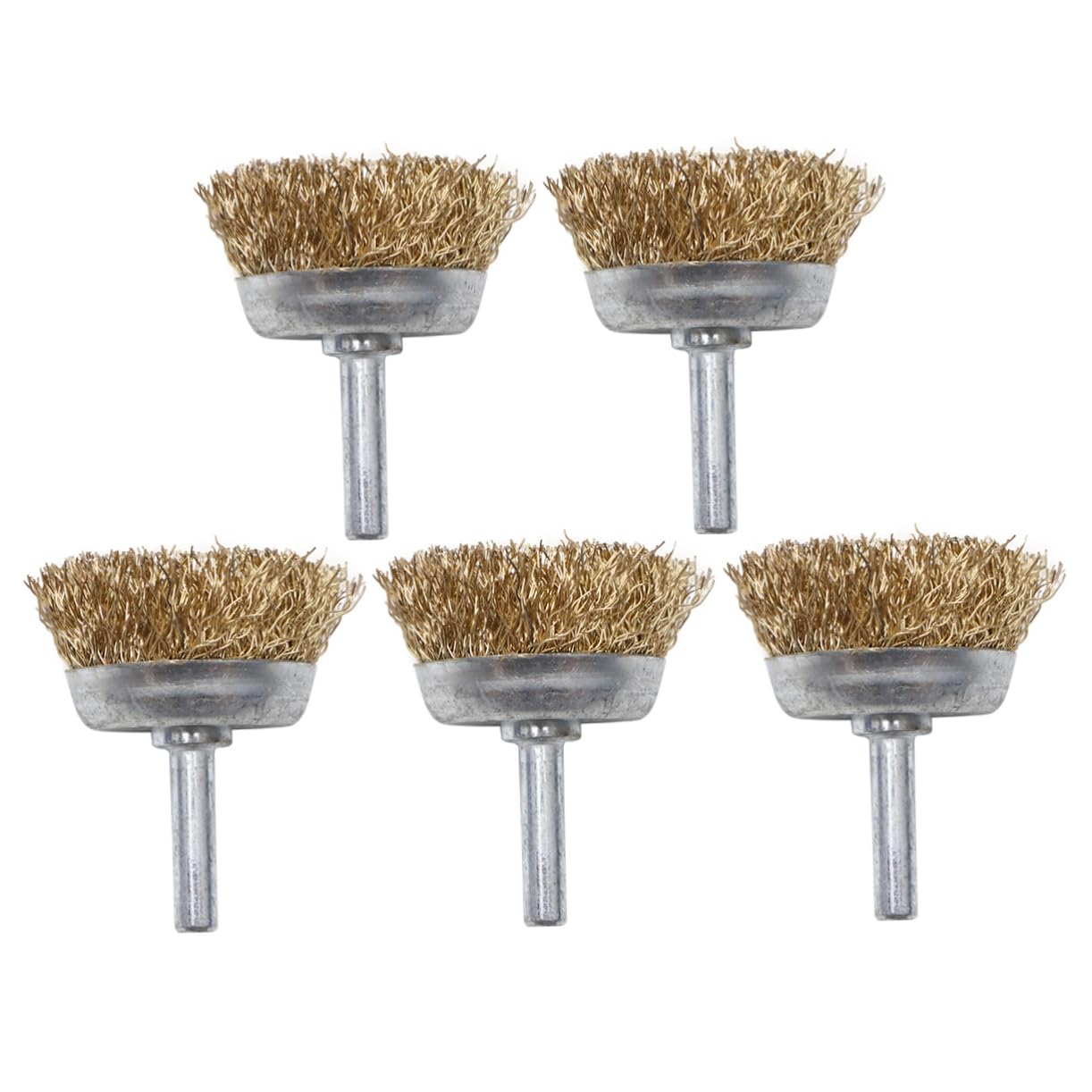 UTHCLO 5pcs Accessory Wire Brush Stainless Steel Wire Brush Head for Rotary Tool Polishing Grinding Test Tube Brush Handheld Electric Drill Brush Head
