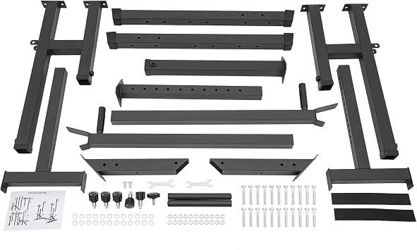 Adjustable Squat Rack, Squat Rack for Home Gym Adjustable Barbell Rack for Weight Lifting Multi-Function Barbell Rack Bench Press Rack Weight Rack for Home Gym Load 550lbs