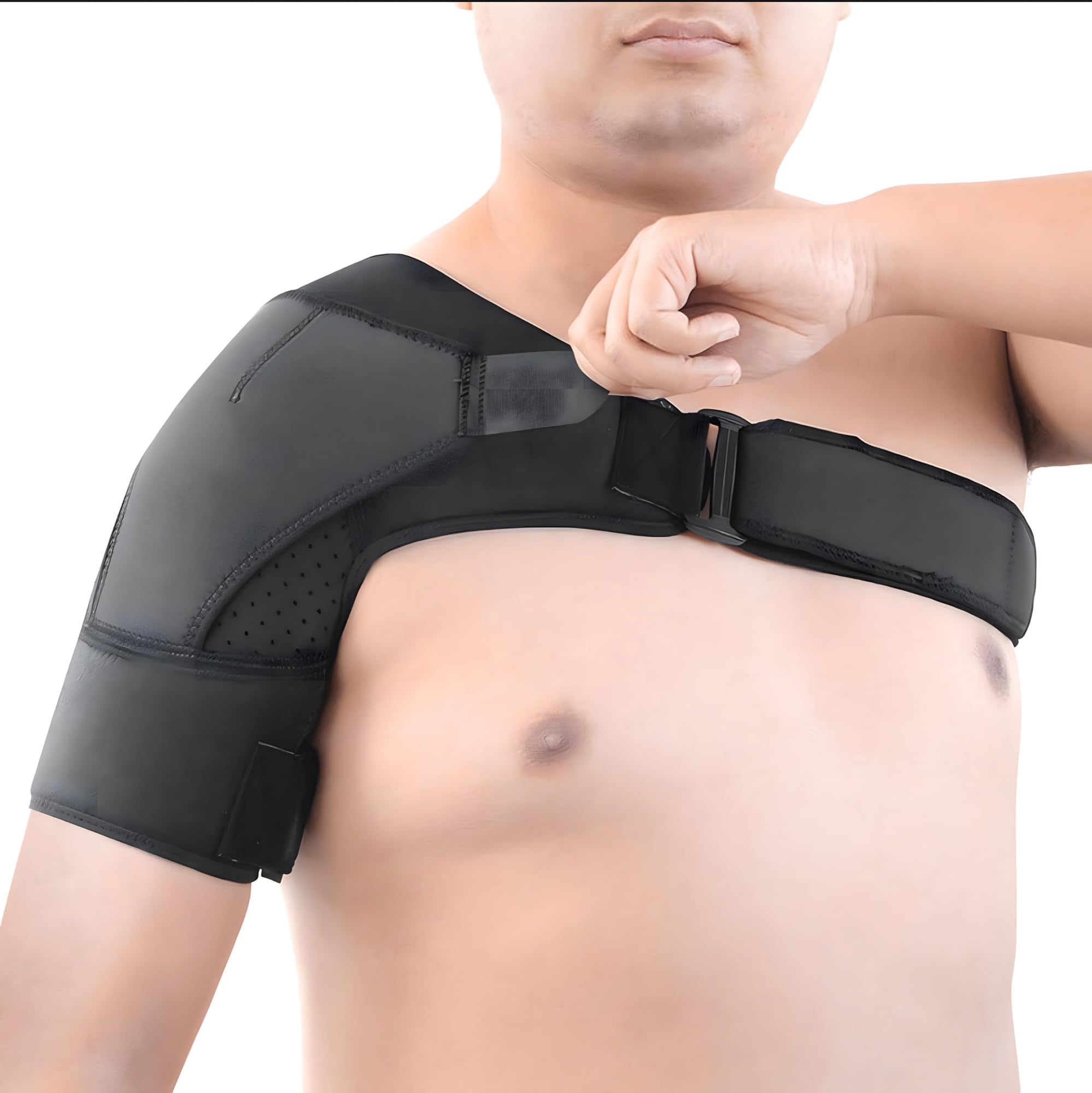 24x7 eMall Shoulder Brace, Rotator Cuff Support Brace and Arm Sling for Pain Relief, Shoulder Compression Sleeve for Preventing Strains and Dislocation, Adjustable Fits Left and Right Arm, Men & Women - Image 9 thumbnail