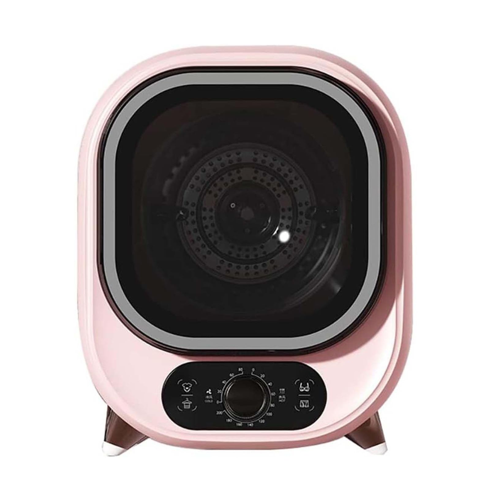 Asciugatrice piccola, compatta, mini centrifuga, capacità di carico di 0,8 kg con comandi meccanici, per uso su ripiano o con montaggio a parete,Pink