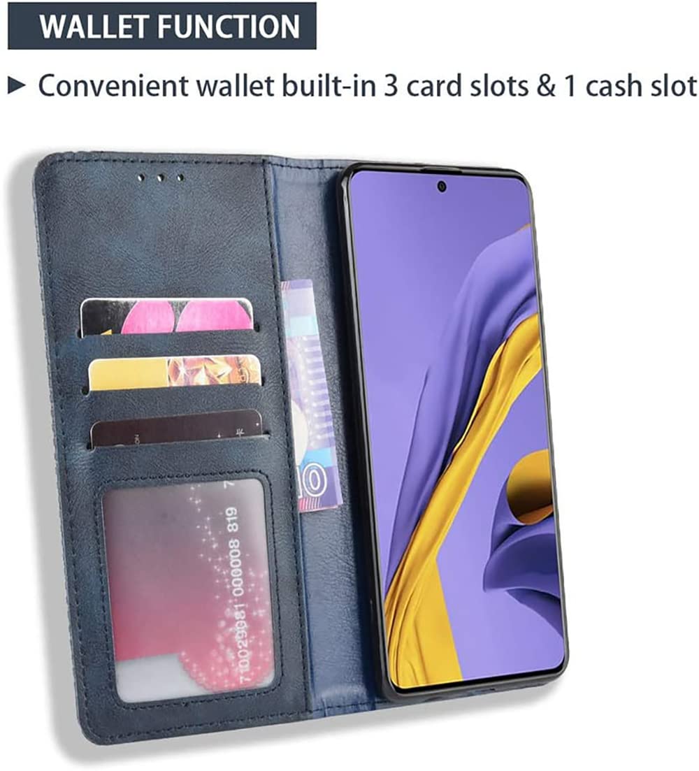 BoxTii Cover per Xiaomi Poco X7 PRO, Custodia in PU Pelle Portafoglio, Magnetica Flip Cover a Libro con Slot per Schede per Xiaomi Poco X7 PRO, Blu