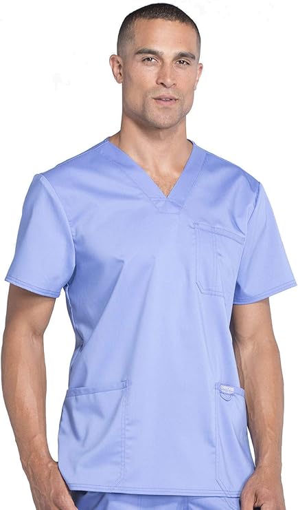 Cherokee V- Neck Men's Scrubs Top with Pockets WW670