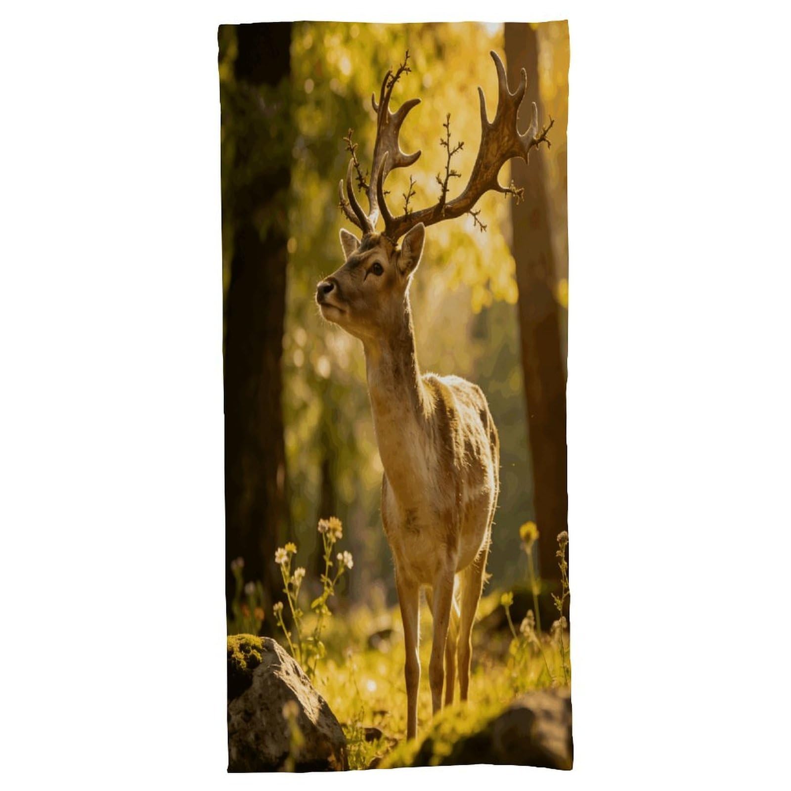 Fodpand Style Light Shining In The Forest Bath Towel, Highly Absorbent & Quick Drying Beach Towel, Compact & Lightweight Pool Towel For Bathroom, Beach, Pool, Gym, Spa, And Hotel Use