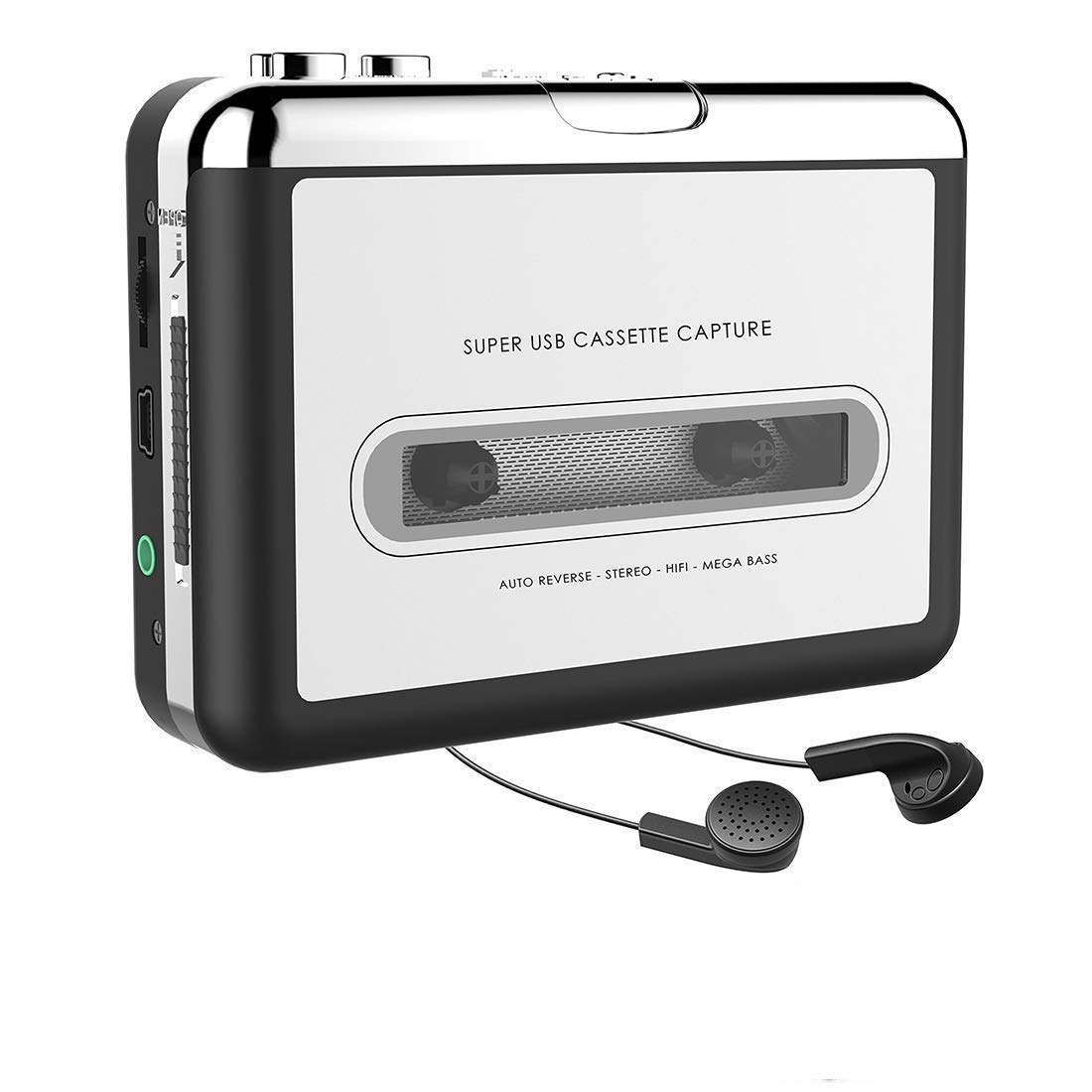 Tobo USB Cassette-to-MP3 Converter Capture,Stereo Recording Tobo Audio Super USB Portable Cassette/Tape to PC MP3 Switcher Converter with Headphone-(TD-148CA-06)-picture-46