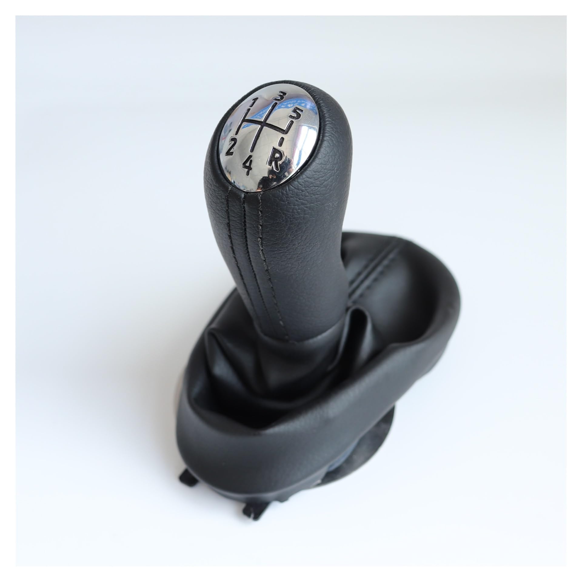 ZNCOJL Car Gear Stick Knob for Renault for Logan 2 5 Speed Car Gear Shifting Handball No Modification Required(Bright Silver)