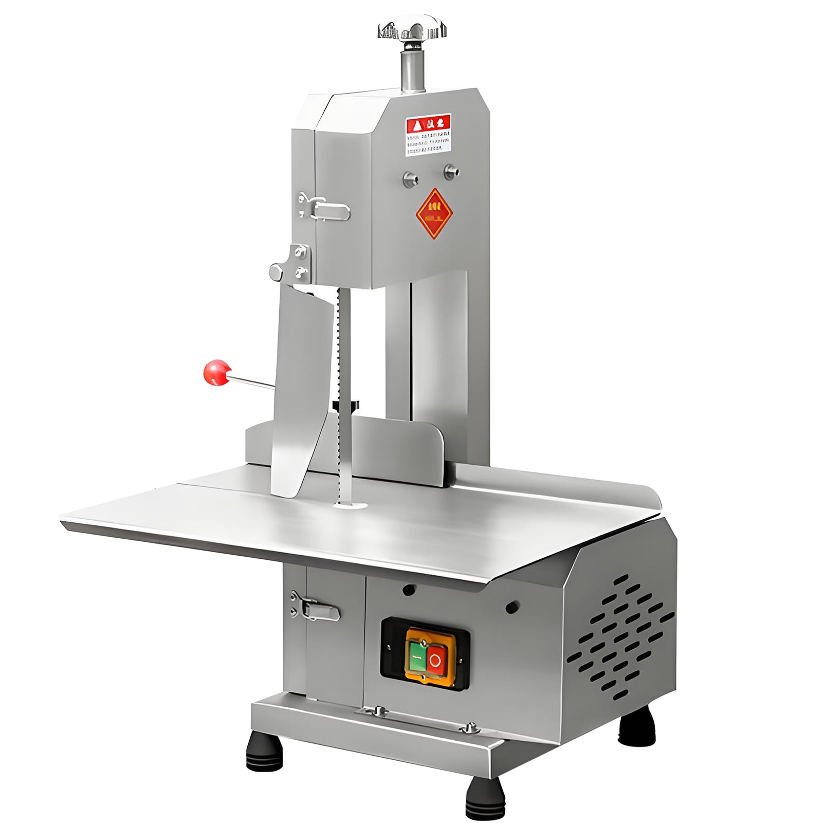 FHRKA Electric Bone Saw Machine with 5 Blades,750W Electric Meat Machine,Saw Blade Length 1260mm,Cutting Height 0-210mm