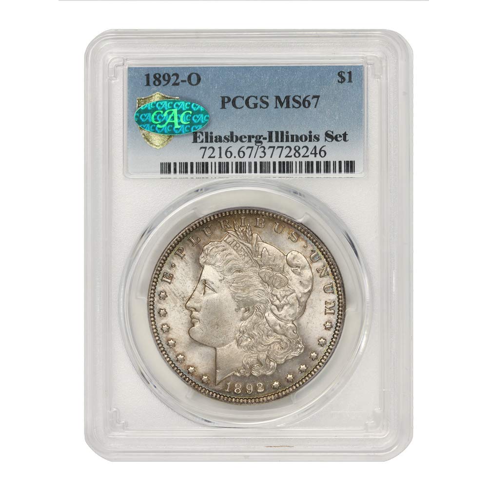 1892 O American Silver Morgan Dollar MS-67 Illinois Set by CoinFolio $1 MS67 PCGS/CAC