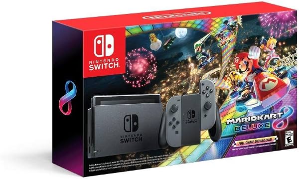 Nintendo Switch con Joy-Con gris + Mario Kart 8 Deluxe (descarga del juego completo) - Switch, 27 de noviembre de 2019 | por Nintendo