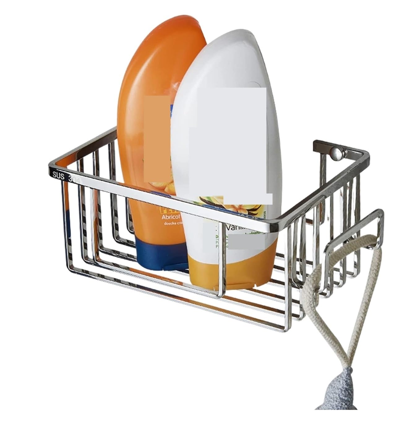 AZHKJKZH Shower Shelf Wall Mounted Shower Basket Stainless Steel Bath Shelf No Drilling For Toilet Bathroom Bathroom Accessories