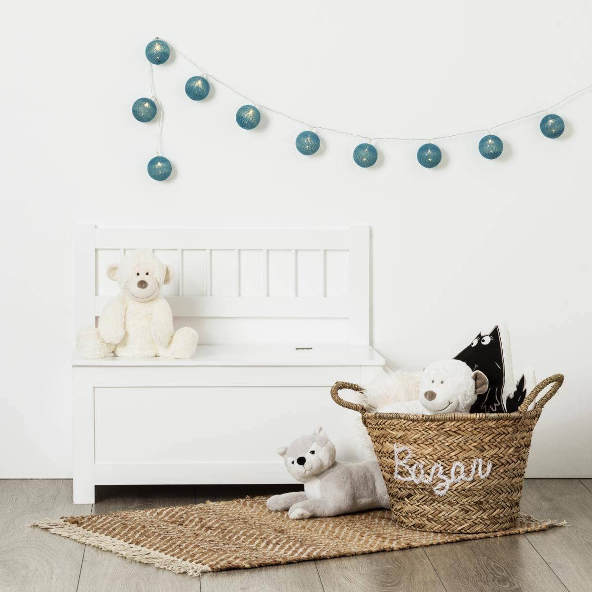 Atmosphera - Banc Coffre Enfant Blanc en Bois