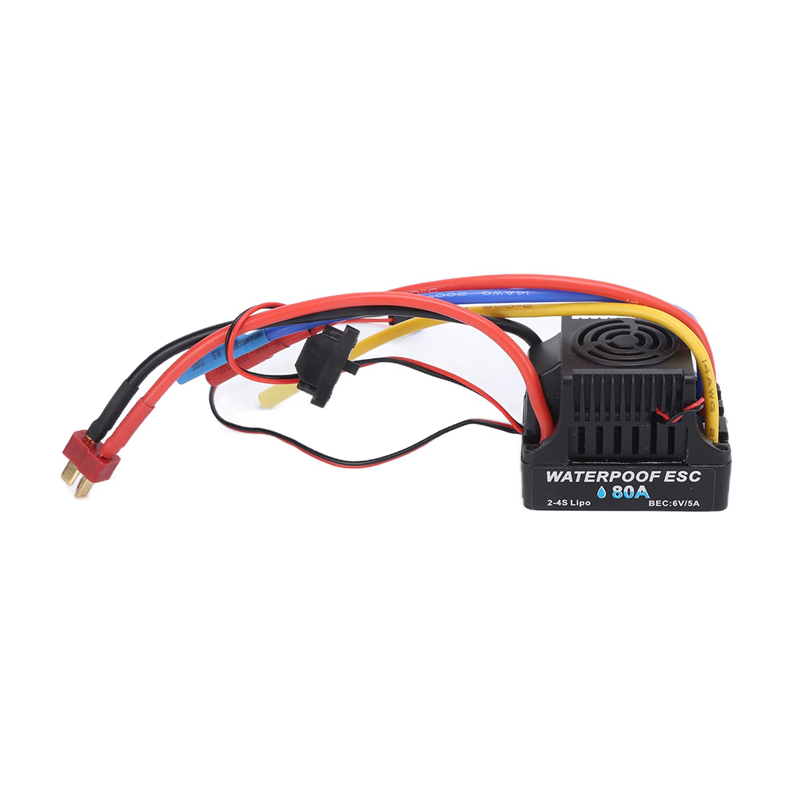 Elektroniczny regulator prędkości Mavaol 80A ESC Wodoodporny, bezszczotkowy rozpraszacz ciepła ESC do samochodu 1/8RC