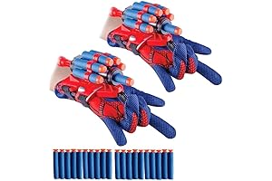 Spider Glove Set for Kids, 2 Packs Spider Web Shooter Cape and...