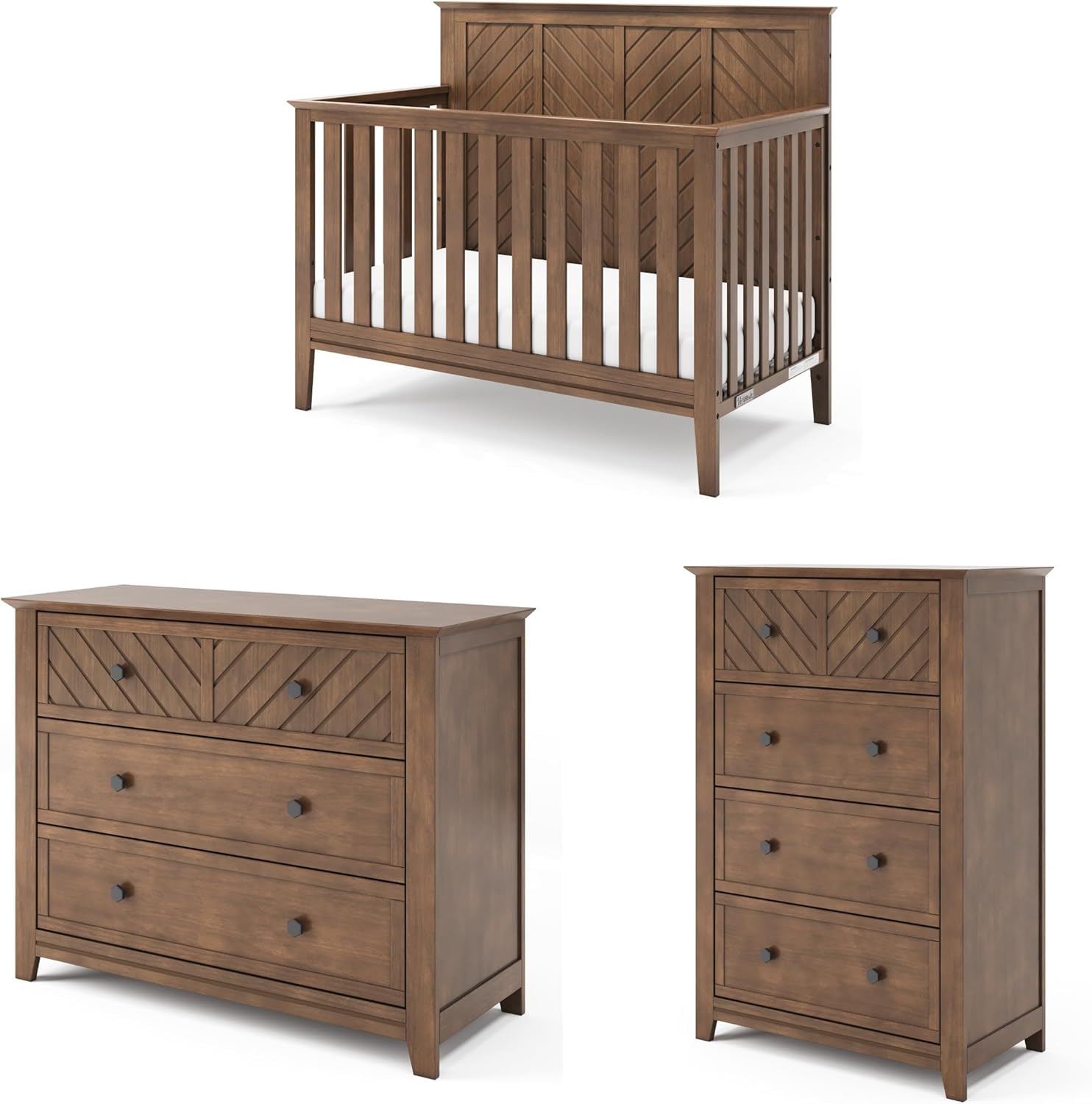 Child Craft Atwood 4-in-1 Convertible Crib, Dresser and Chest Set