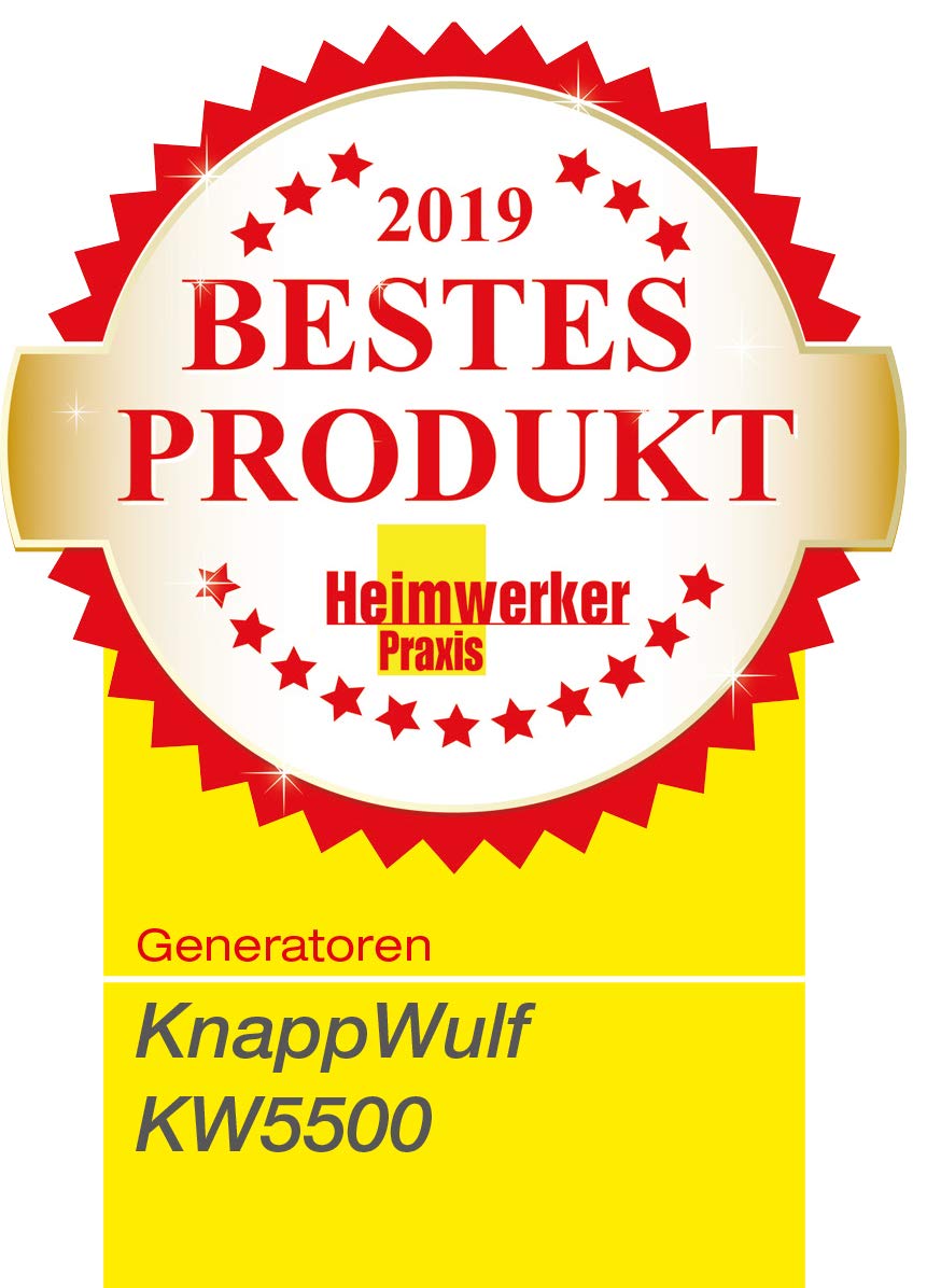 Generador diésel KnappWulf KW5500 con arranque eléctrico, generador de emergencia de 5000 W, incluye batería y protección contra bajo nivel de aceite.