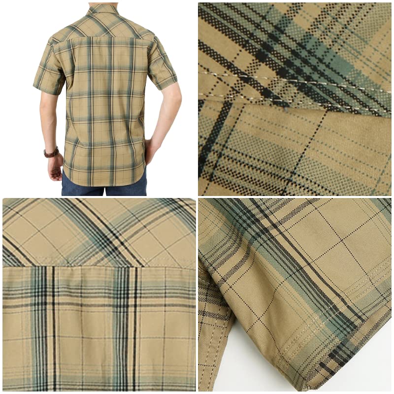 Image of L'MONTE Imported Men's Cotton Casual Checkered Shirts Half Sleeve for Men