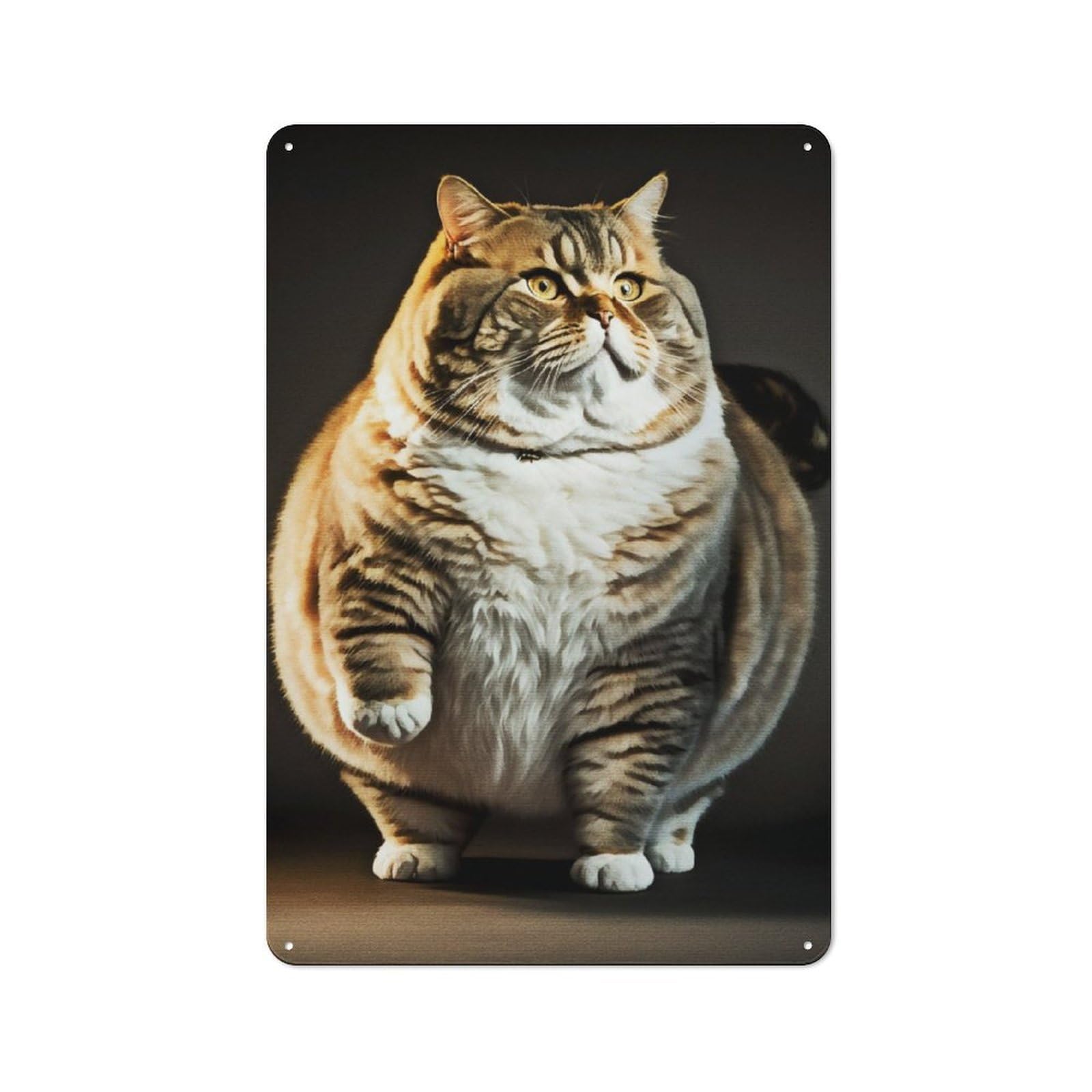 Junmoney Grumpy Cat Tin Wall Sign With Design 30X20cm, Classic Kitchen Wall Decor For Restaurant, Kitchen, Counter Or Breakfast Nook